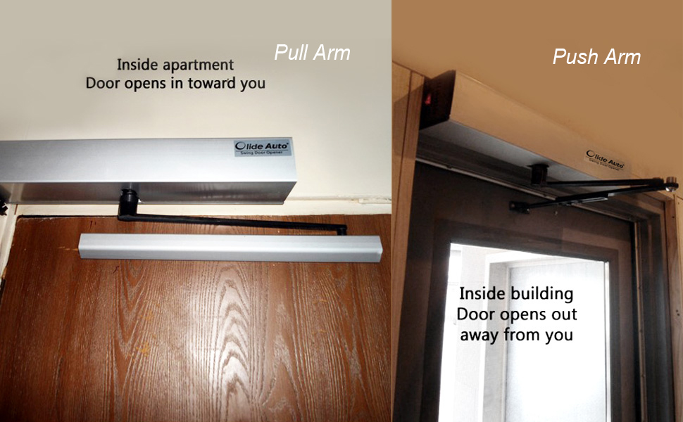 Olide automatic swing door opener arms