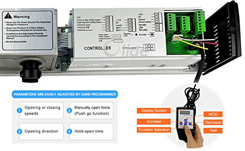 olide-120B wave to open swing door opener hand programmer instruction