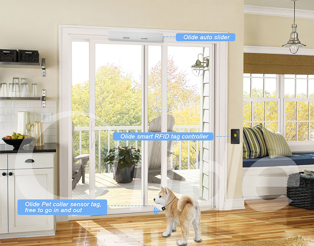 olide diy automatic sliding door opener with pet fob sensor tags 1