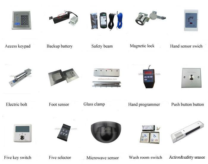 Automatic door opening mechanism accessories