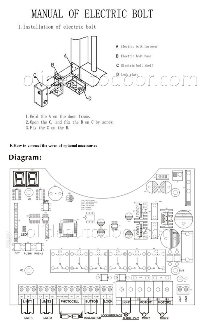 swing gate opener wire connection diagram